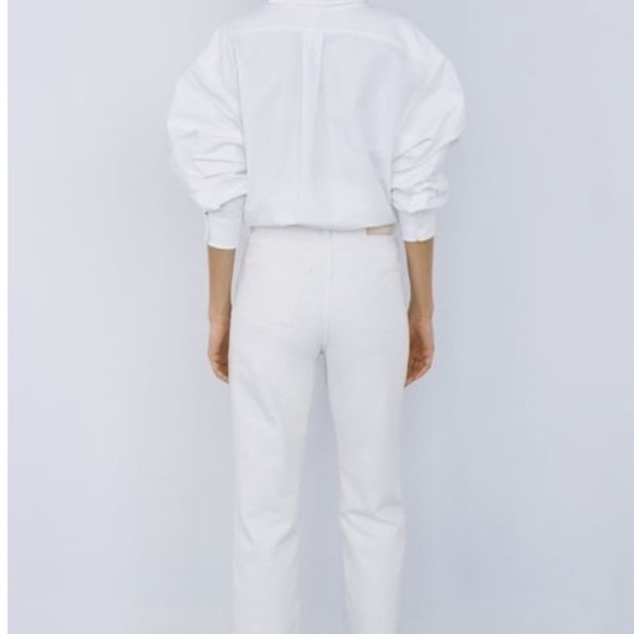 Zara Jeans The Bliss Straight White Size 2 - Picture 3 of 7
